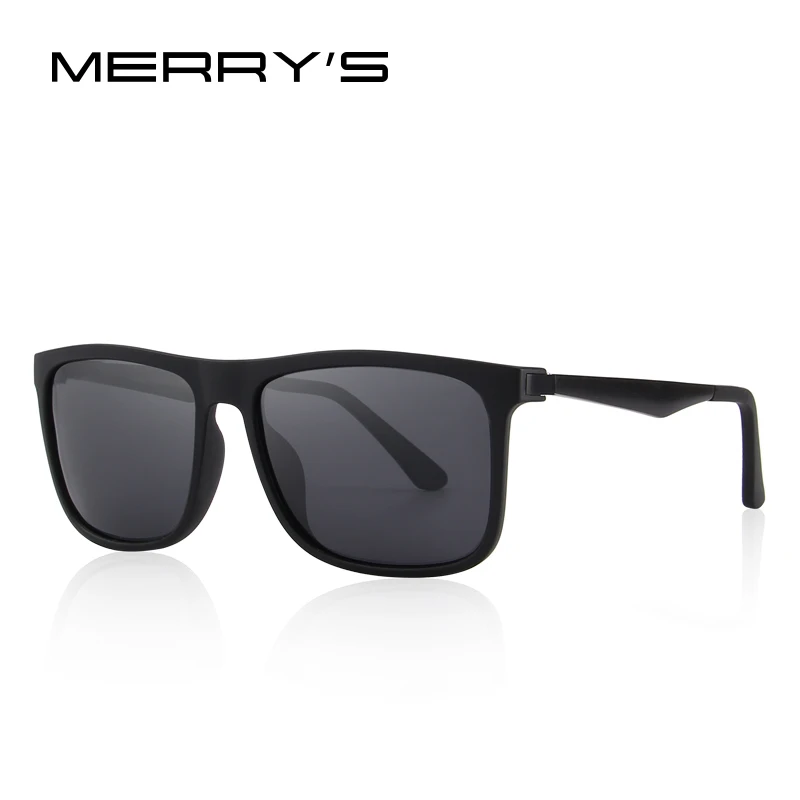 Goede MERRYS ONTWERP Mannen Gepolariseerde Vierkante Zonnebril Fashion Mannelijke Eyewear Luchtvaart Aluminium Benen 100% Uv bescherming S8250