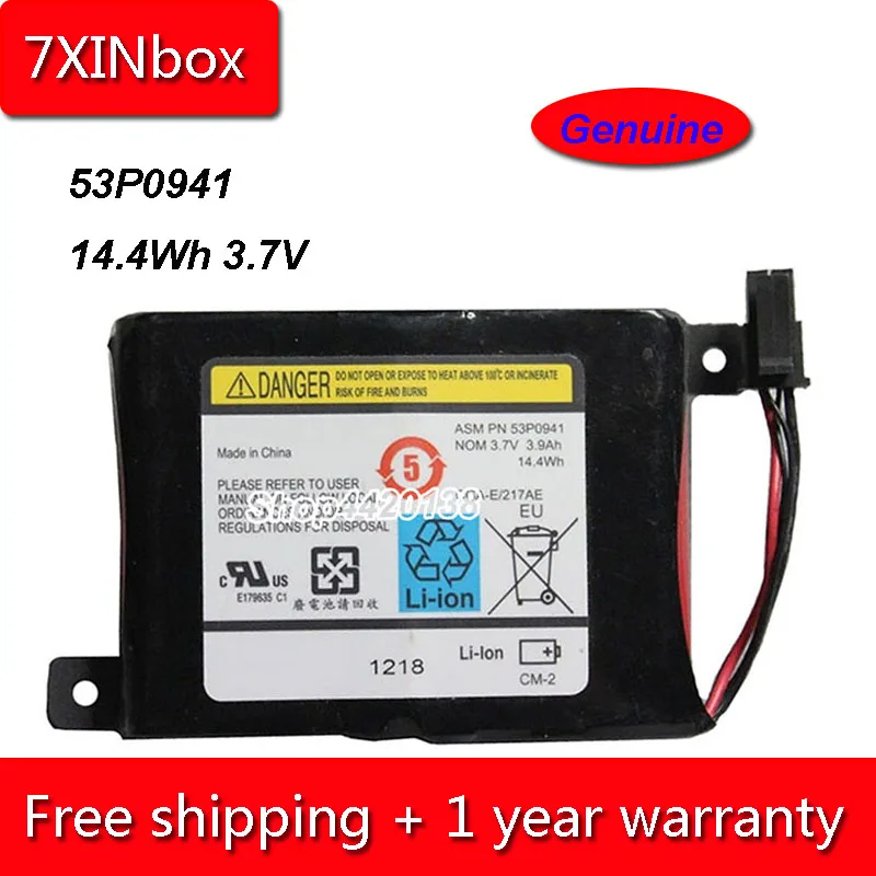 7xinbox 14.4wh 3900mah 3.7v Genuine 53p0941 Battery For Ibm As400 Raid