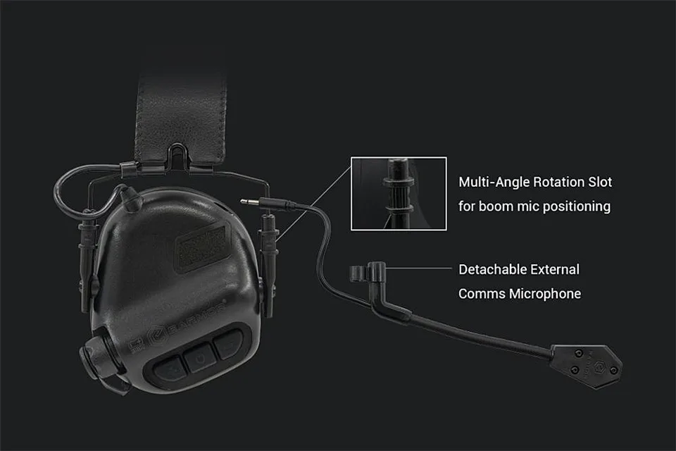 Auscultadores com Cancelamento de Ruído da Aviação Fones de Ouvido Opsmen Earmor Airsoftsports Tático Militar Comunicação Softair Tiro M32 15 Fones de Ouvido tático & Acessórios