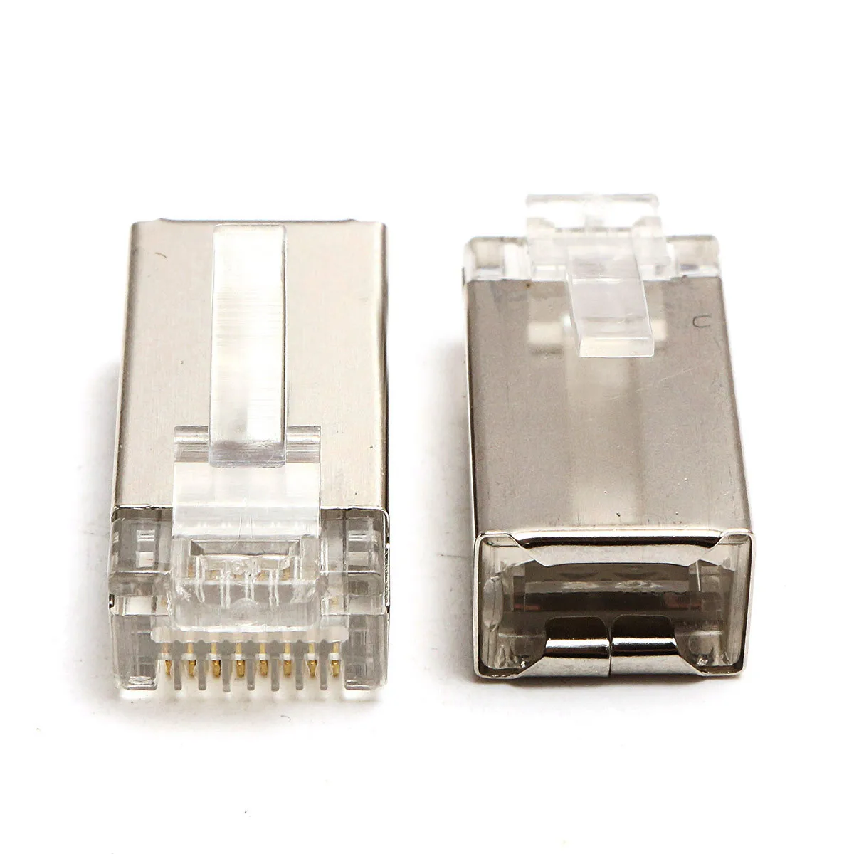 50 шт./лот RJ45 Cat6 разъем 8Pin 8P8C экранированный многожильный обжимной модульный разъем разъемы Разъем интернет-разъем