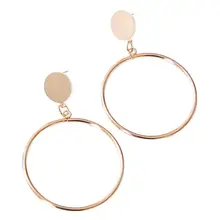 High quality Fashion Simple Silver Gold Long Hollow Big Round Drop Earrings for Women Girl Hip Hop Rock Earring Jewelry Gift High quality Fashion Simple Silver Gold Long Hollow Big Round Drop Earrings for Women Girl Hip Hop Rock Earring Jewelry Gift