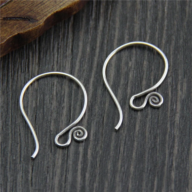 10pcs 925 Sterling Silver Ear Hooks & Pendants, Diy Handmade