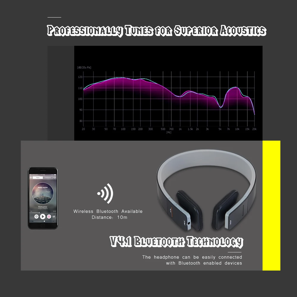 BQ - 618 Wireless Bluetooth V4.1 + EDR Headset Support Handsfree with  Intelligent Voice Navigation for Cellphones Tablet