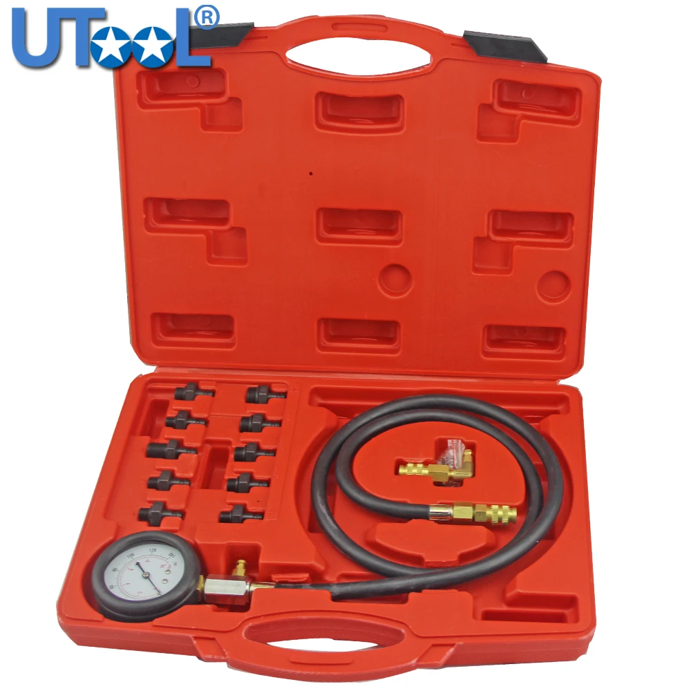 

Full System Automotive Engine Oil Pressure Test Kit Tester Car Garage Tool 0-140PSI Low Oil Warning Devices