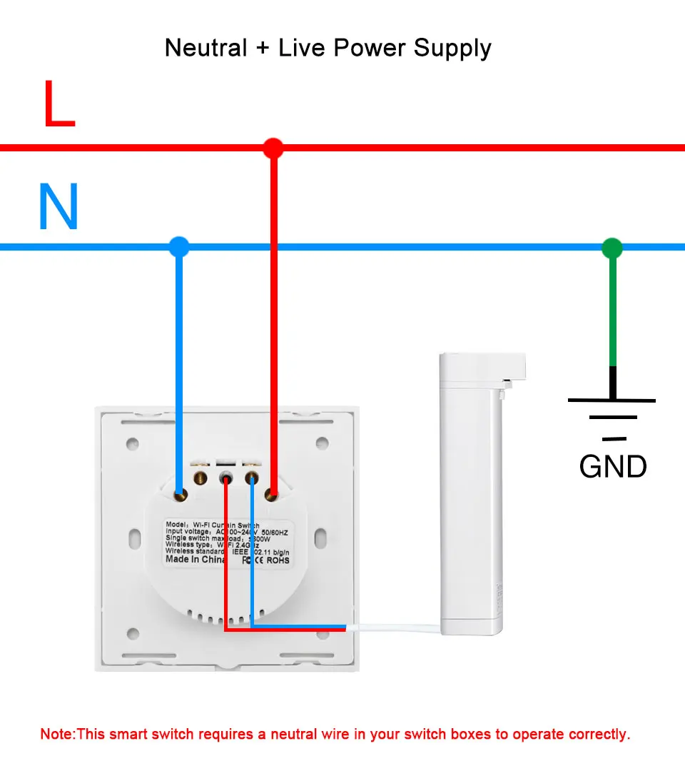 Commutateur de rideau de WiFi de vie intelligente de Tuya d'or/argent pour le volet roulant motorisé électrique de rideau fonctionne avec Alexa et Google home