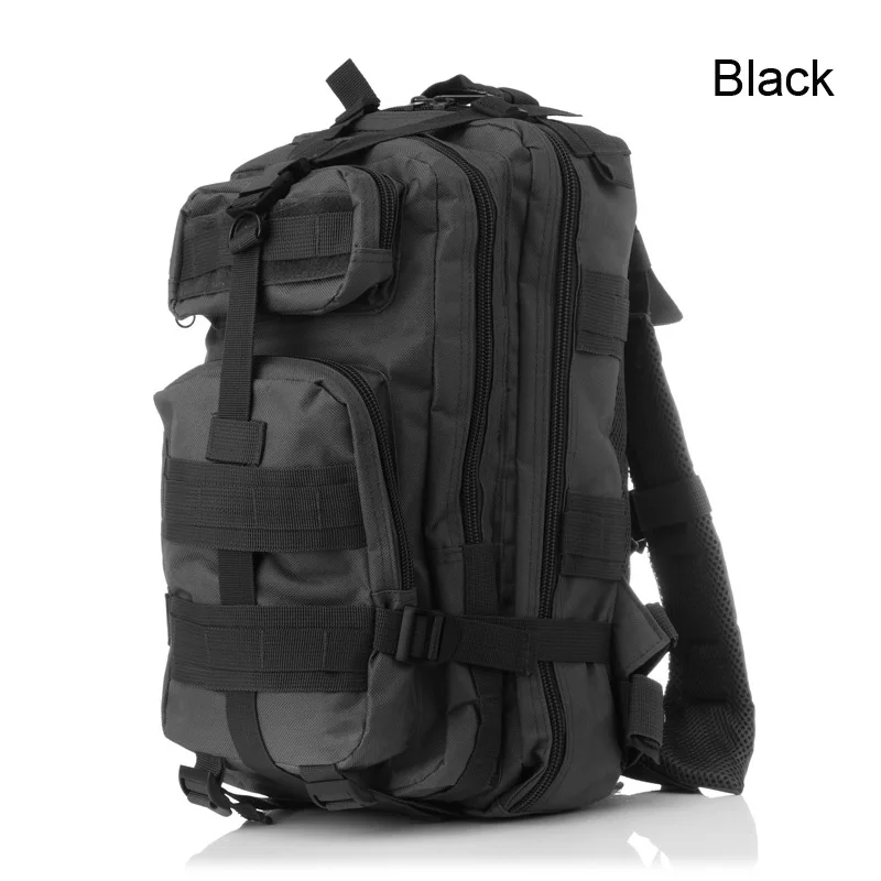 Многофункциональный тактический рюкзак 3 P, нейлоновый военный камуфляжный рюкзак, большие туристические пакеты - Цвет: Black