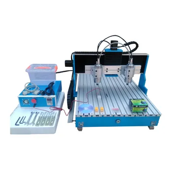 

6090 1.5kw 3 axis cnc router 60*90 1500W engraver machine square guide rails cutting wood and making 2D 3D USB Port LPT Port