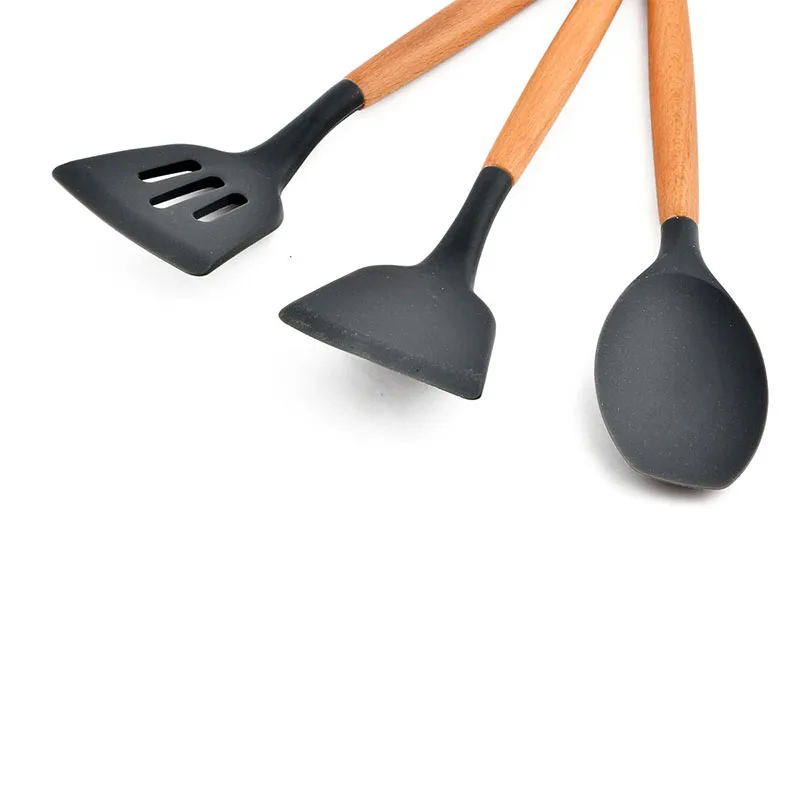 Upspirit 1 шт. силиконовая лопаточка ложка-сито ложка для спагетти лопатка, кулинария набор посуды с деревянной ручкой Кухня гаджеты