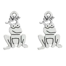 10 pcs/lot breloques grenouille Antique couleur argent alliage Animal bracelet à breloques pendentifs mode fabrication de bijoux résultats à la main 23*15mm