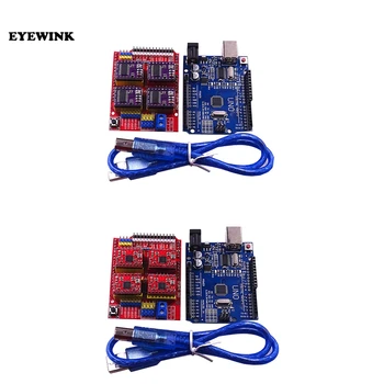 

cnc shield V3 engraving machine 3D Printe+ 4pcs DRV8825 driver expansion board for Arduino UNO R3 with USB cable