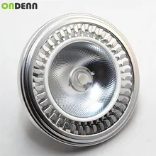 С регулируемой яркостью 15 Вт светодиодный AR111 свет G53 DC12V AC110V 220 V 240 V Высокая люменов Мощность QR111 ES111 COB светодиодный лампочка, Светодиодный прожектор 10 шт./лот