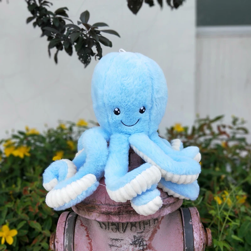 18cm-80cmLovely Simulation octopus Pendant Plush Stuffed Toy Soft Animal Home Accessories Cute Animal Doll Children Gifts - Цвет: Небесно-голубой