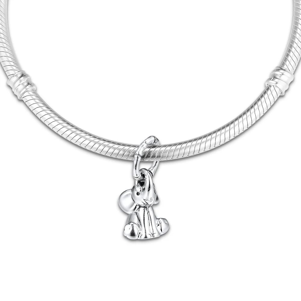 Подходит Pandora шармы браслет Слон Подвеска Шарм 925 серебро оригинальные бусины Европа для изготовления ювелирных изделий лето