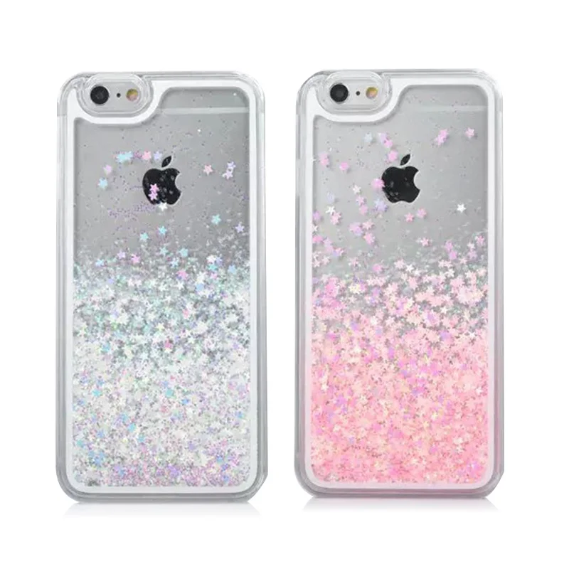 For IPhone 6 Case Transparent Hard PC Cover Dynamic Liquid
