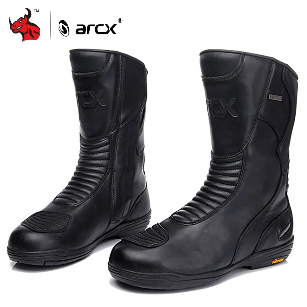 Мотоциклетные ботинки ARCX Кожаные для мотокросса Мужская водонепроницаемая
