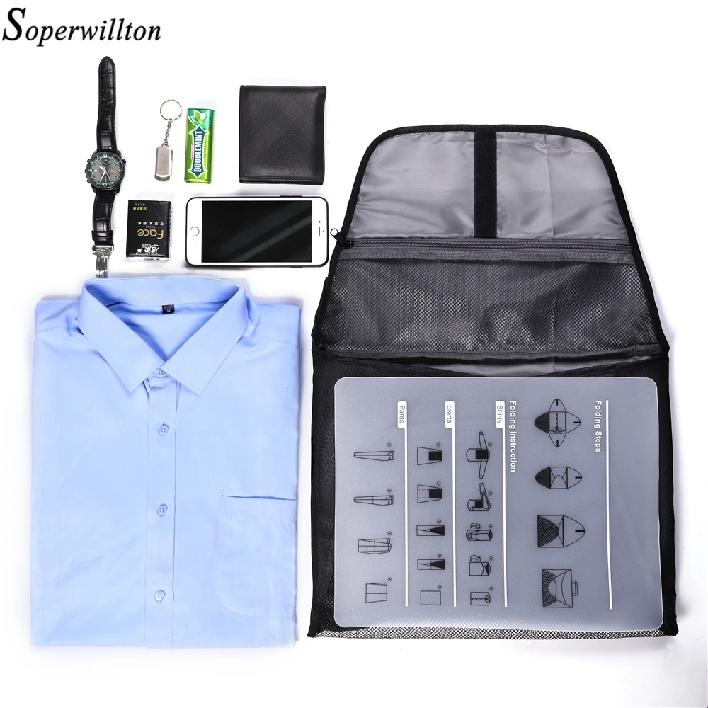 Упаковка Soperwillton, органайзер для одежды, без складок, 5 штук, нейлоновая сумка для путешествий, мужская, женская, органайзер для багажа, куб