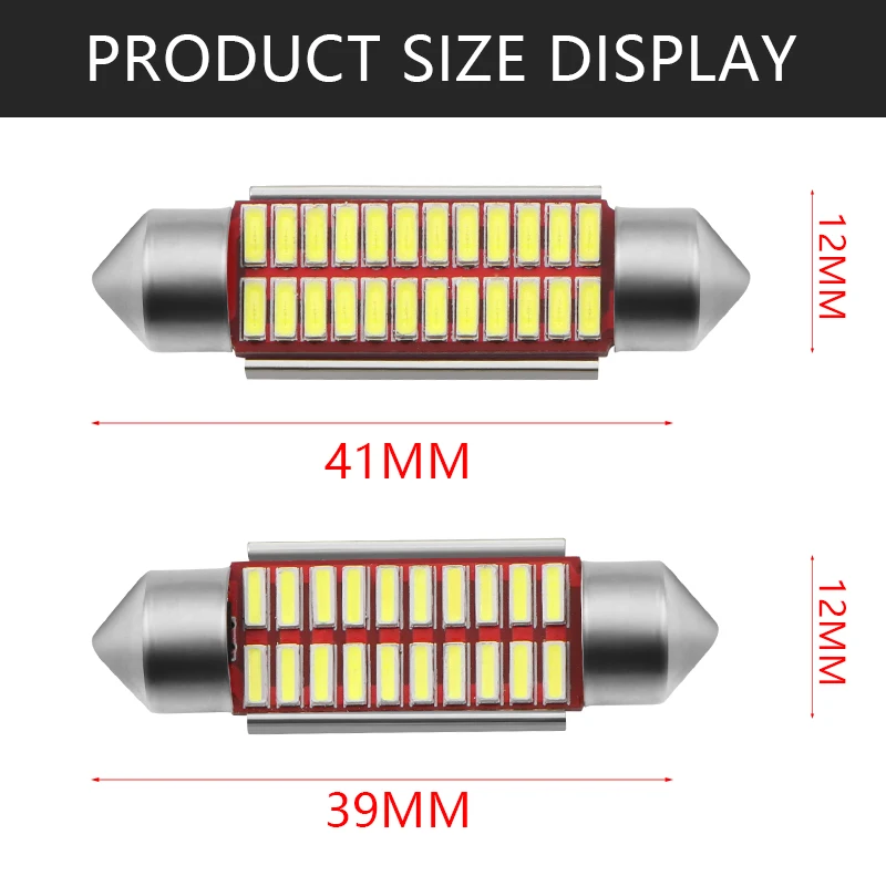 Высокое качество 31 мм 36 мм 39 мм 42 мм C5W C10W супер яркий 4014 SMD Автомобильный светодиодный фестон светильник Canbus без ошибок внутренняя Doom лампа