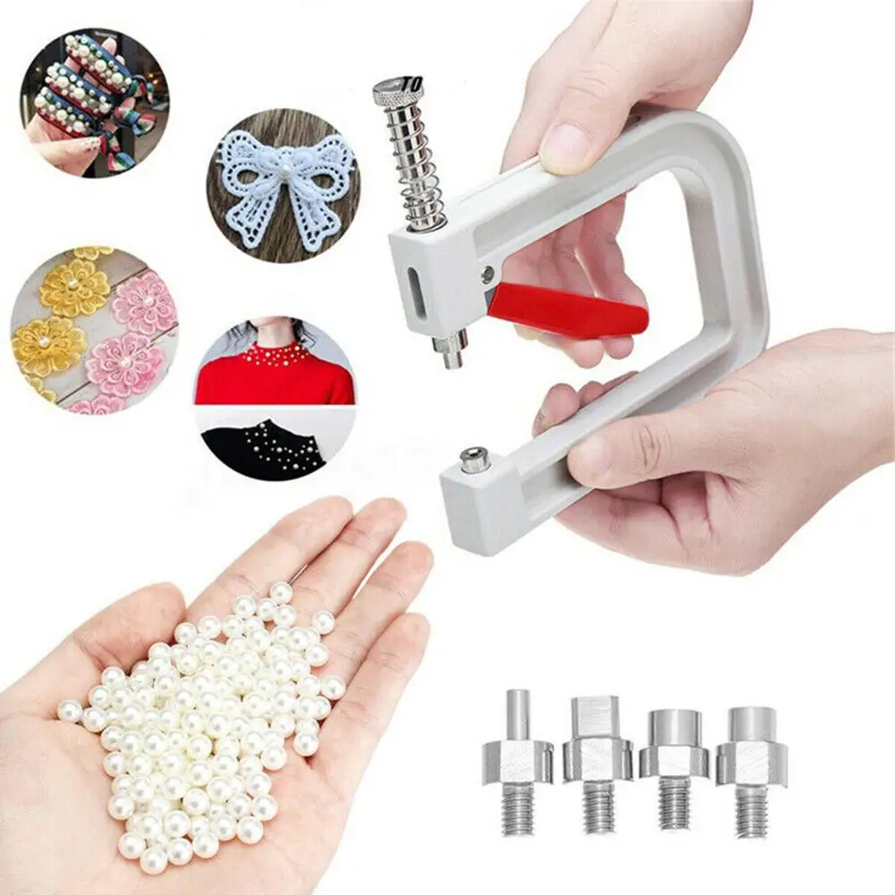 

Manual Pearls Attach Machine Beads Fixing Presser DIY Embossing Tools Clothes Jewelry Craft Tool