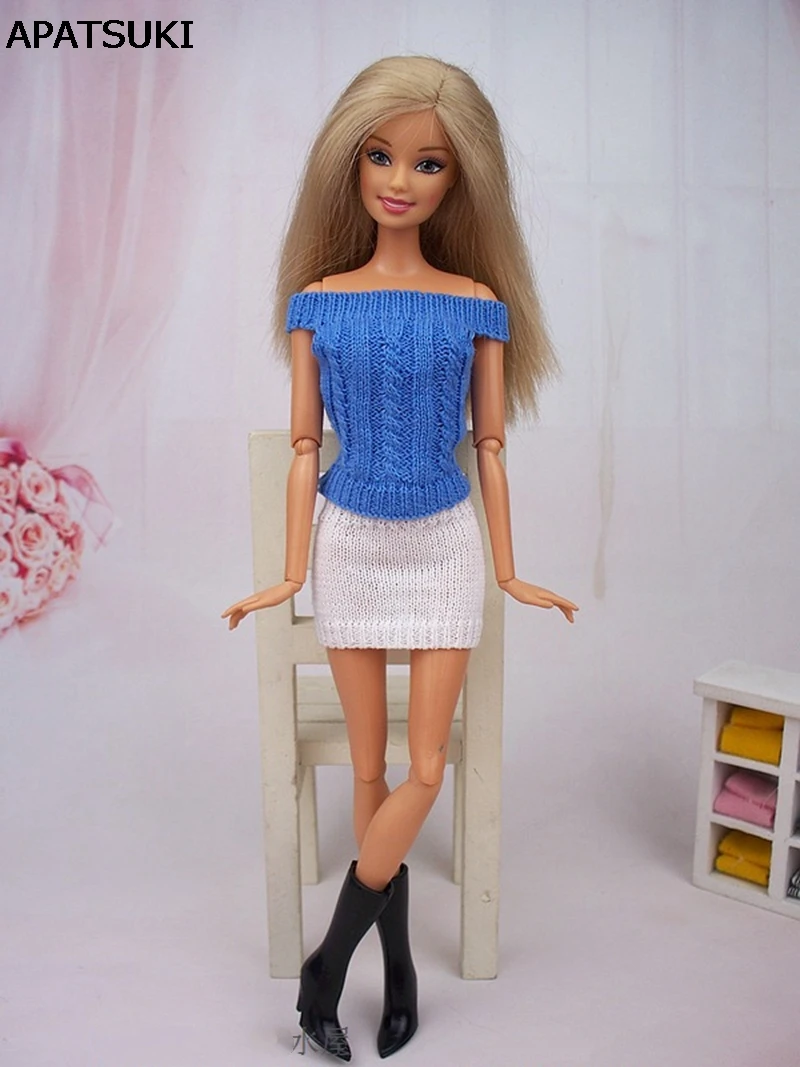 Quality Dolls Denim Skirt Outfit With Shoes Made For dolls Uk Seller Free P&P 