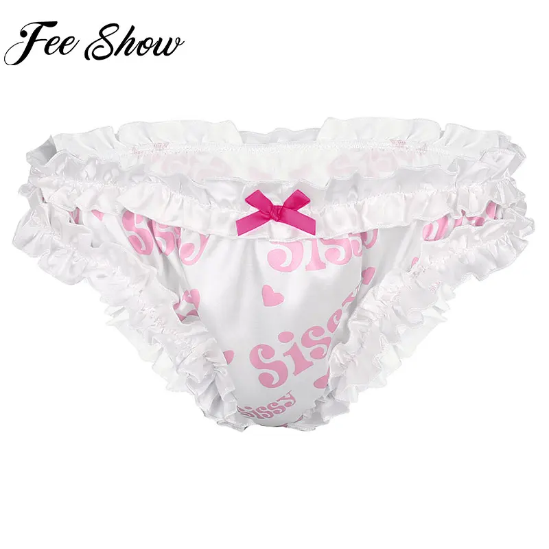Sissy Pouch Panties Men/'s à Volants Dentelle Bikini Slips Strings Lingerie Sous-vêtements