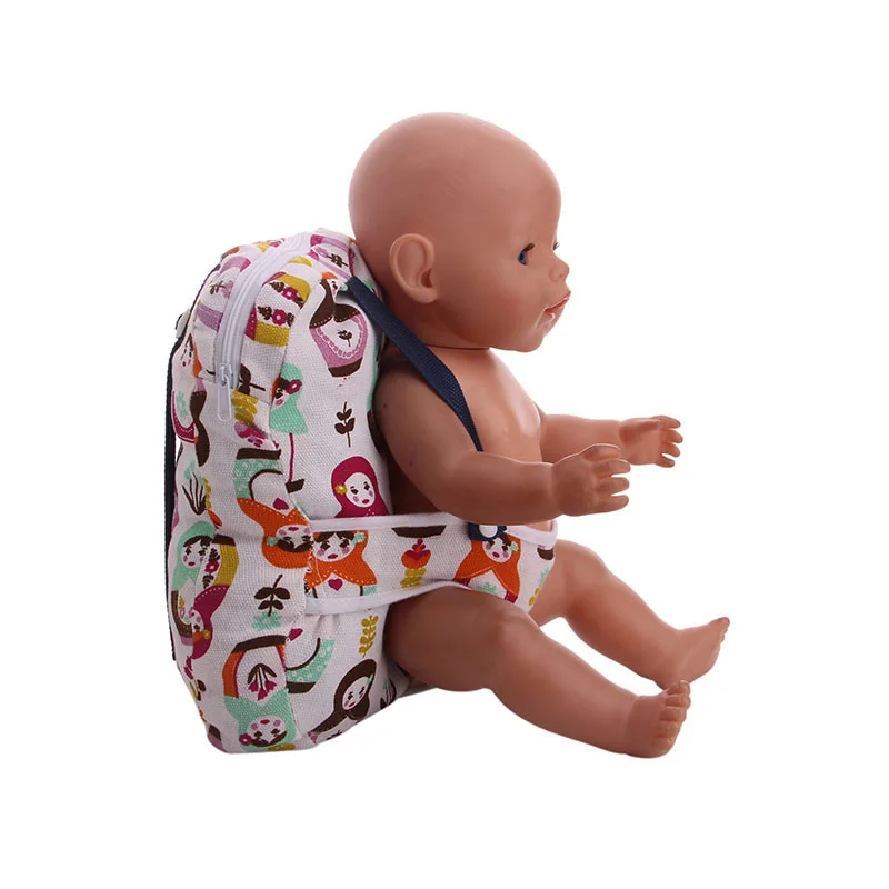 Детский рюкзак и игрушки для малышей, аксессуары для игрушек, подарок, повседневные Костюмы, сумка-переноска для куклы 18 дюймов для маленькой девочки, рюкзак для куклы A