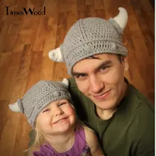 2 шт./компл., одежда Шапки рога Трикотажные мужские взрослых и для мальчиков девочек Вязание шапки подарок семья шапочка Детские шляпы