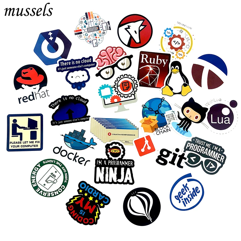 

50Pcs Hacker Programmer Java Series Of Graffiti Stickers ForDIY Luggage Suitcase Skateboard Guitar Computer Decorative Furniture