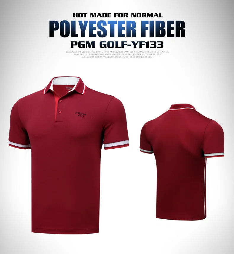 Новое поступление PGM Для Мужчин's футболка для гольфа летняя футболка с коротким рукавом для Для мужчин Открытый Быстросохнущий дышащий гольф-футболка