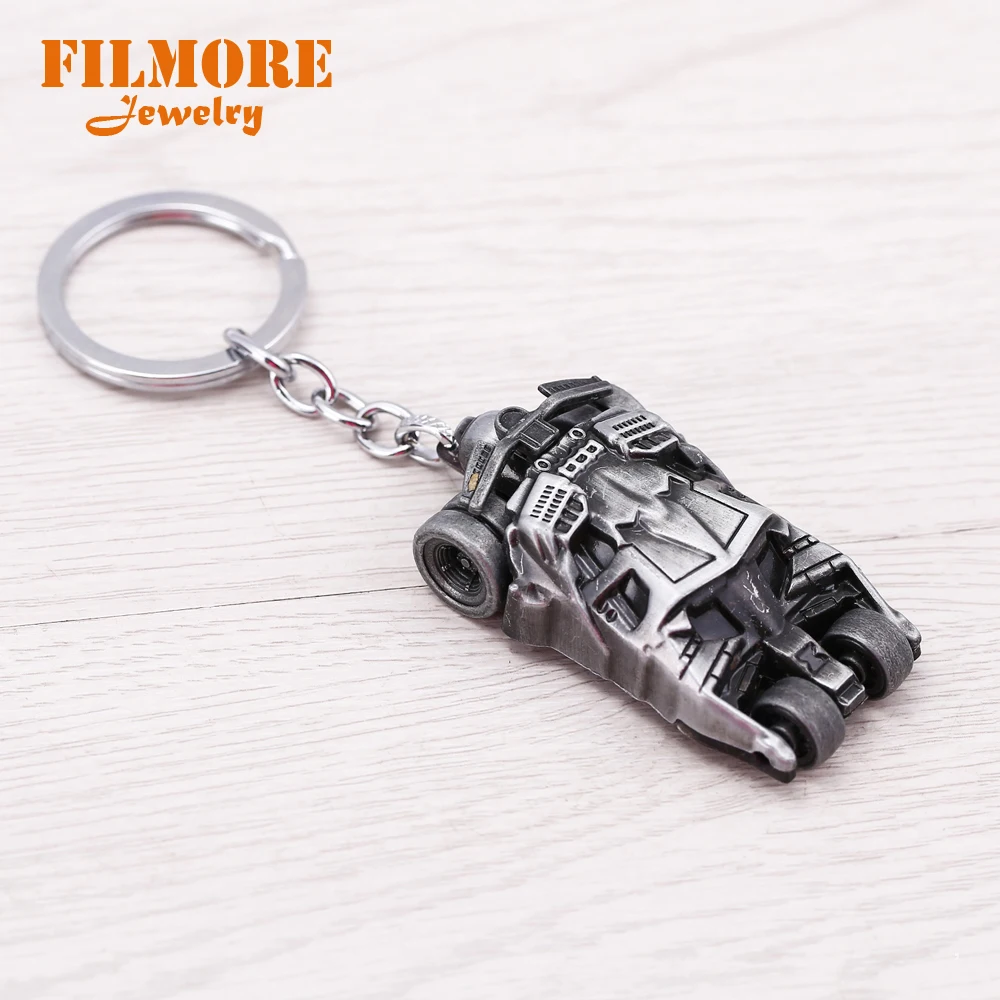 

Batmobile Key Chain Batman Superman Key Ring For Gift Chaveiro Car Keychain Movie Dawn of Justice Key Holder Souvenir