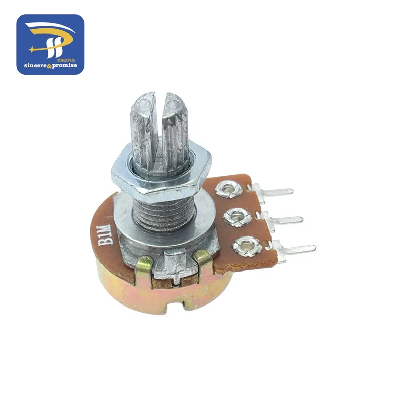 WH148 Linear Potentiometer 15mm Shaft With Nuts And Washers 3pin WH148 B1K B2K B5K B10K B20K B50K B100K B250K B500K B1M 1PCS linear potentiometer electronic components