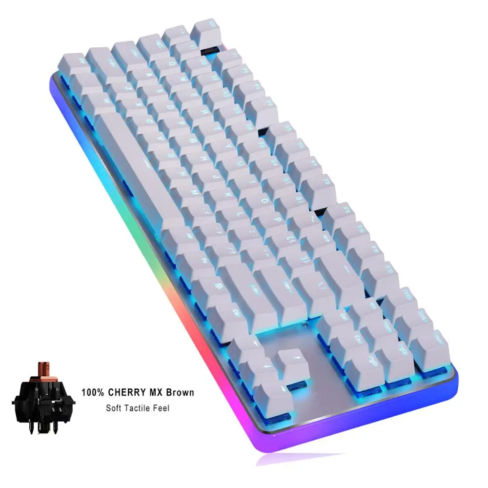 Игровая механическая клавиатура GK87 PRO Cherry MX коричневая 87 клавиш макет US QWERTY