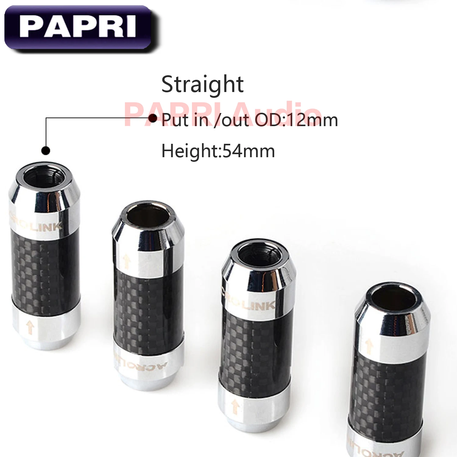 PAPRI 1 hole to 2 holes adapter speaker Wire Upgrade Headphone Cable Splitter One Carbon Fiber Rhodium Plated Cable Pants 1PCS