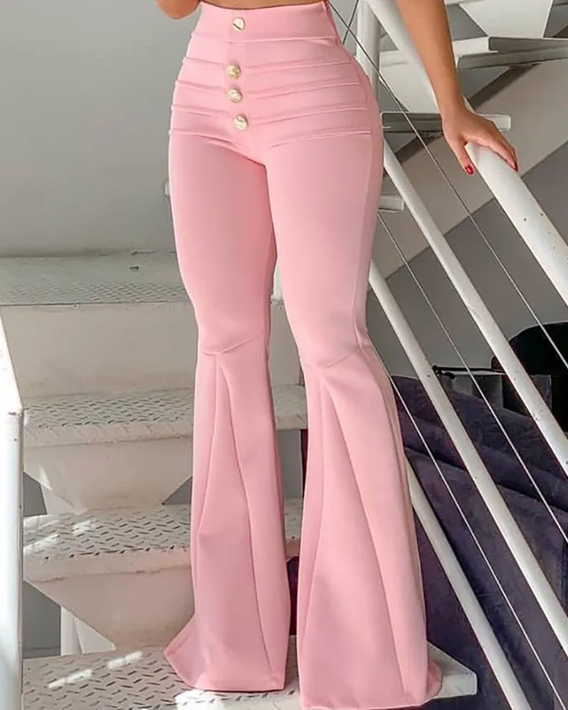pink bell bottom jeans