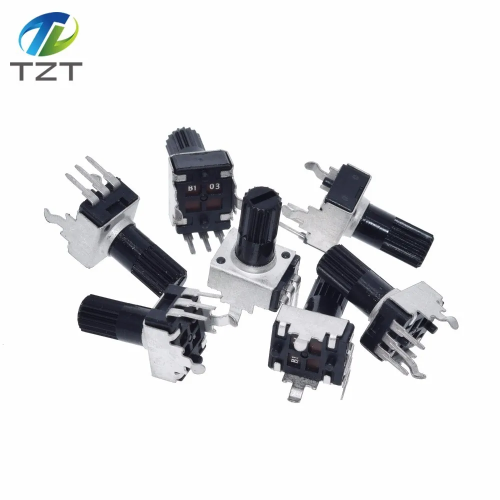 

10pcs Rv09 Vertical 12.5mm Shaft 1k 2k 5k 10k 20k 50k 100k 0932 Adjustable Resistor 9 Type 3pin Seal Potentiometer
