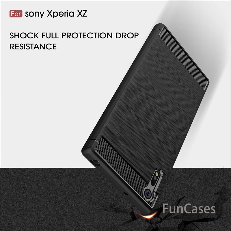Роскошный чехол из углеродного волокна и ТПУ для sony Xperia XZ XZ2 XZ3 XA1 Ультра мягкий