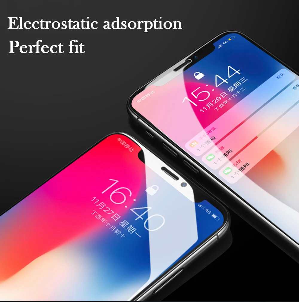 New 7D Screen Protector Curved Edge Full Cover Protective Glass For iphone X 8 7 6 Plus 9H Protective Glass white black Film (9)