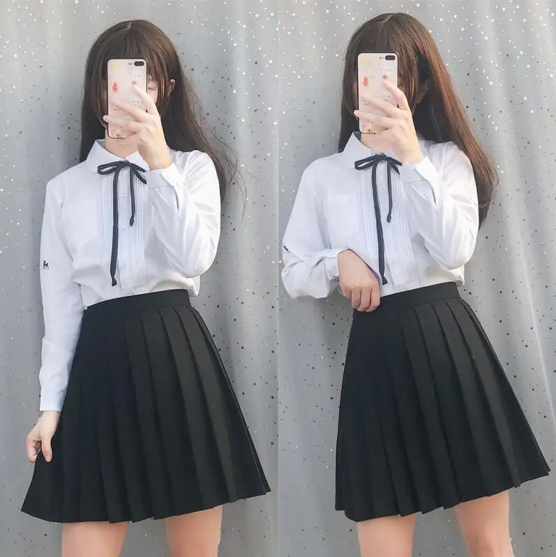 long skirt with formal shirt