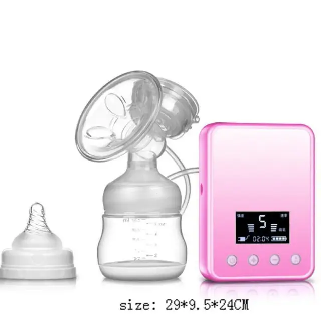 LCD Monitor Electric Breast Pump Powerful Nipple Suction USB Electric Breast Pump with milk bottle for baby feeding BPA free D3