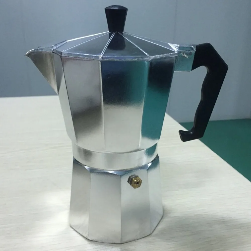 Алюминий Moka горшок Octangle кофеварка для кофе мокко черный кофе Итальянский кофе практичный подарок легко чистить