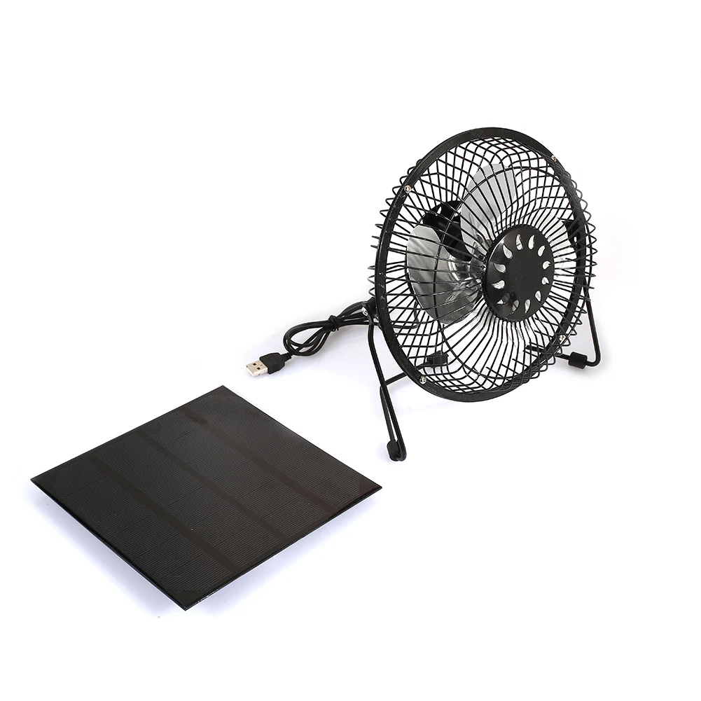 

Portable Solar Panel with Fan Solar Charger Panel Solar Charger Player Outdoor Moblie Phone 4.5W 6V 6inch Fan USB Fan Travel
