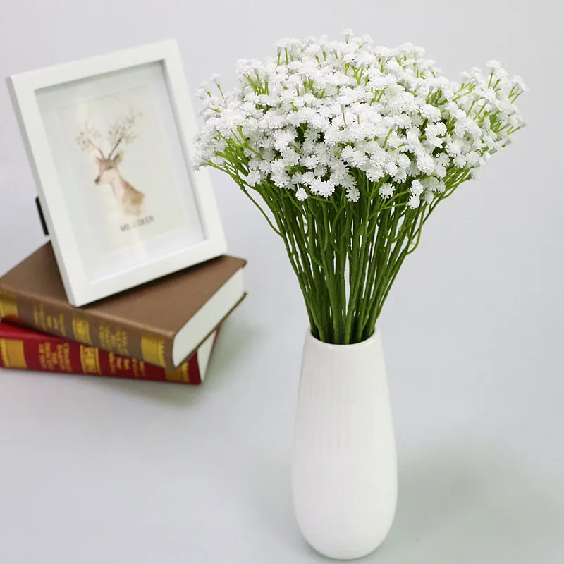 Flone Elegant Artificial Baby's Breath Gypsophila  Flower Plastic Flowers Plant Home (12)