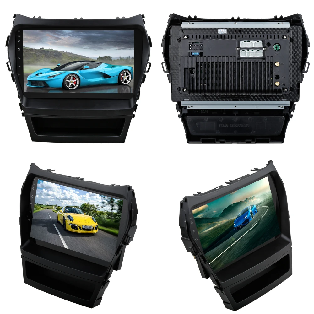 Sinosmart Android 8,1 автомобильный радиоприемник с навигацией GPS для hyundai IX45 2din 2.5D ips/QLED экран