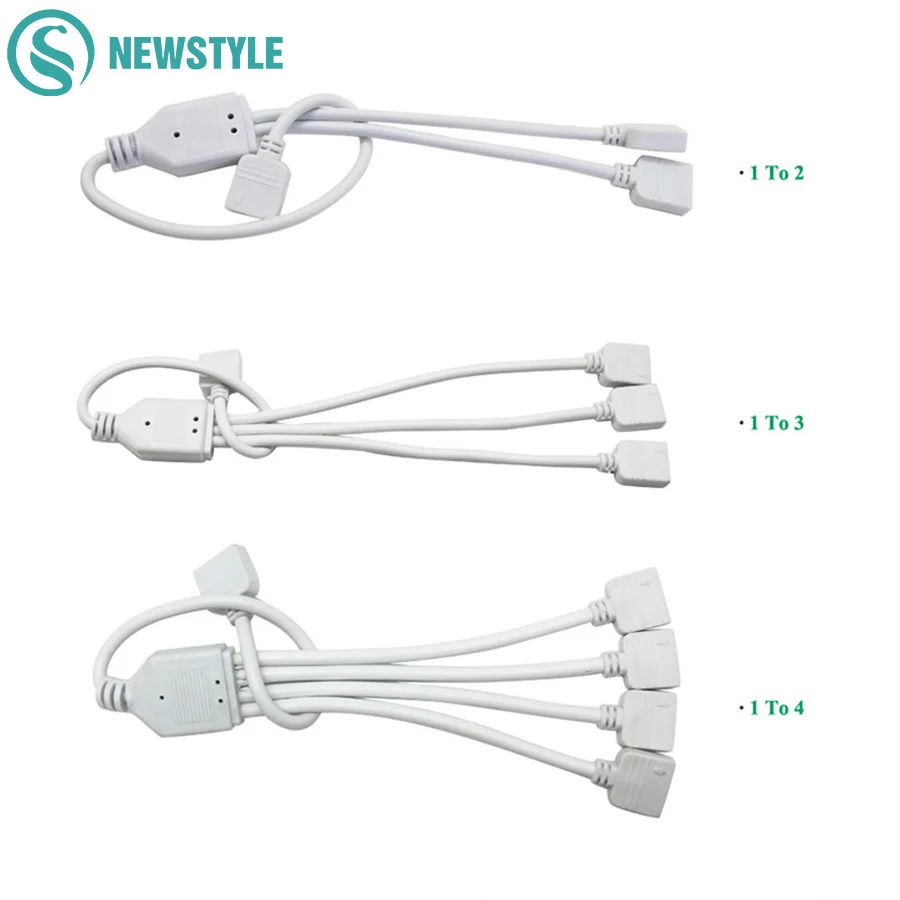

Strip Accessories 1 to 2 3 4 Female Connector Splitter LED RGBW Strips Extension Cable With 5 pin Connector For 5050 LED Strips