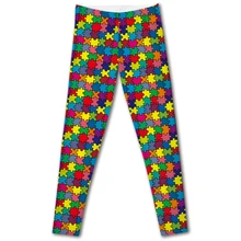 CANDICE ELSA leggings women elastic sexy fitness legging puzzle printed workout female pants plus size wholesale drop shipping