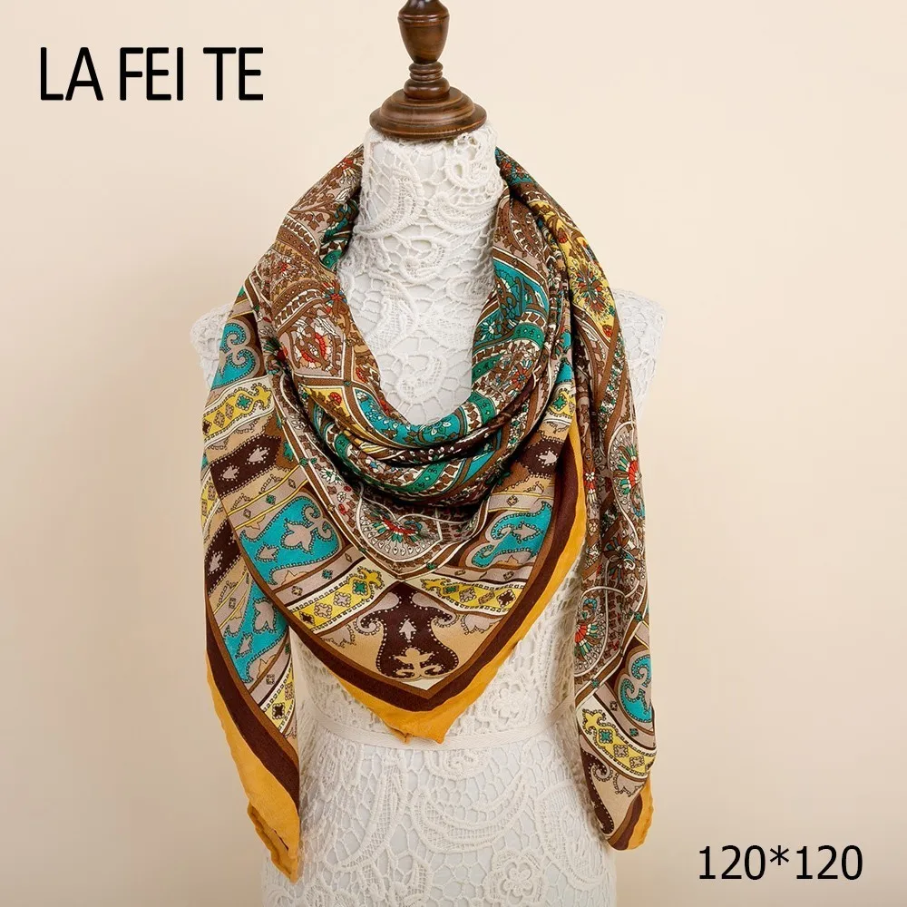 Шарф женский Шелковый квадратный из шифона сатина |