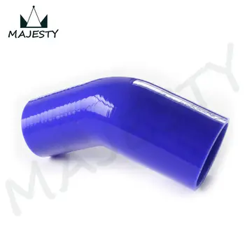 

45 Degree Racing Silicone Hose Reducer Elbow Pipe Hose Intercooler Turbo hose 64mm-76mm Brand new blue