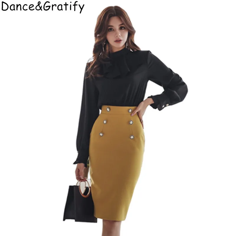 

Elegant Patchwork Ladies Office Work One Step Dresses Women 2019 Summer Double Breasted Split Bodycon Party Sundress