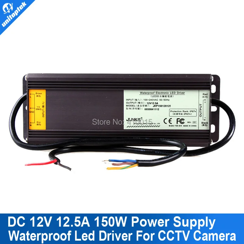 

12V 12.5A LED Driver or CCTV Power Supply Adapter Box Transformer WaterProof Isolated