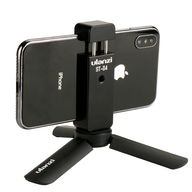 Ulanzi Adjustable ST-04 Tripod Mount Adapter Vertical 360 Rotation Phone Clipper Stand for iPhone X
