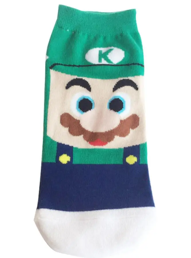 Носки Mario Luigi 1 пара носки башмачки с рисунком Тоторо Супермен капитан эрроумен